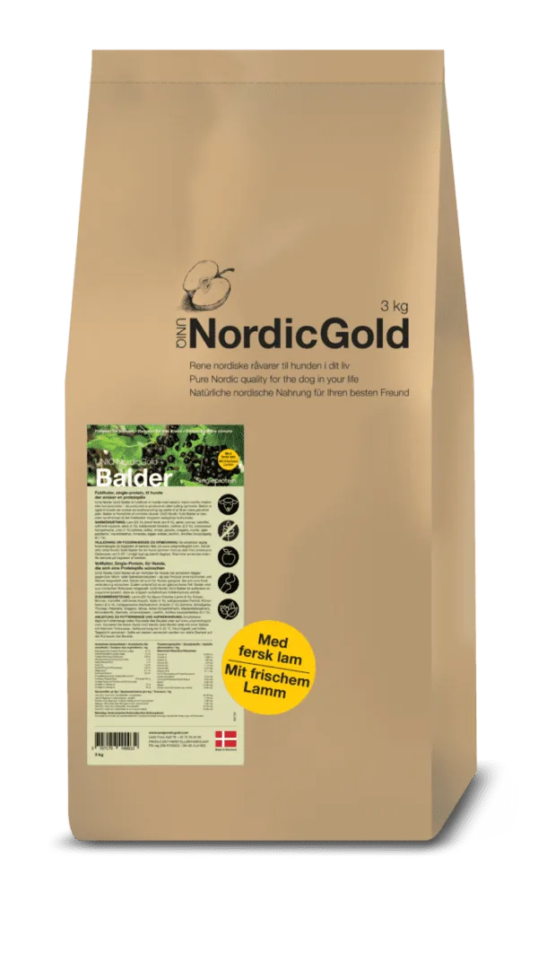 UniQ Nordic Gold Balder 3 kg (mindre raser)