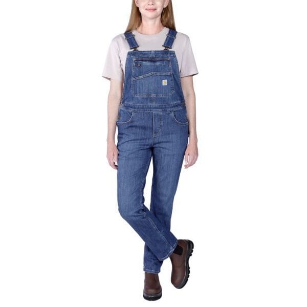 Relaxed Fit Denim Bib Overall - Bilde 4